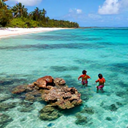Caribbean Holidays, December Nature, Snorkellers exploring clear shallow water with tropical fish and coral near a Saint Barth&eacute;lemy beach