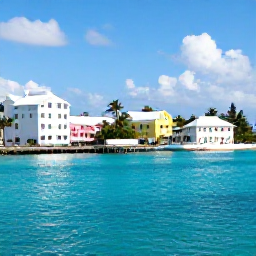 Caribbean Holidays, December Spa Breaks, Bermuda coastline and pastel buildings beneath clear blue skies in December