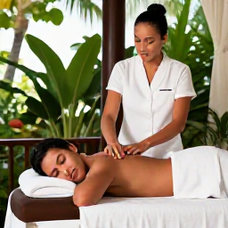 Caribbean Holidays, December Spa Breaks, Jamaican spa guest receiving a soothing treatment in a peaceful treatment room with natural light and tropical plants