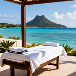 Caribbean Holidays, December Spa Breaks, Relaxing spa treatment in a stylish Caribbean resort overlooking turquoise water in the United States Virgin Islands