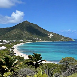 Caribbean Holidays, December Tours, Scenic guided tour along the coast of Saint Martin and Sint Maarten, overlooking bays, green hills and turquoise Caribbean sea