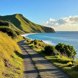 Caribbean Holidays, December Walking, A scenic coastal walking trail on Saint Kitts with green hills, calm blue sea and warm December sunlight