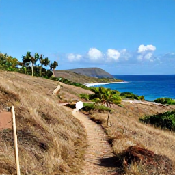 Caribbean Holidays, December Walking, A sunny coastal walking trail on Saint Barth&eacute;lemy in December, with dry hills, turquoise sea and scattered tropical vegetation