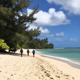Caribbean Holidays, December Walks, A quiet sandy beach at Trunk Bay on St John, with walkers arriving after a tropical forest hike