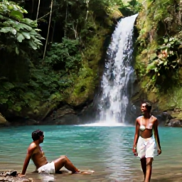 Caribbean Holidays, December Weddings, A couple exploring Trinidad and Tobago after their wedding, walking through a tropical rainforest and relaxing beside a clear Caribbean waterfall