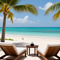 Caribbean Holidays, December Wellness, Turquoise sea, white sand beach and a calm luxury spa setting on Providenciales in Turks and Caicos during December