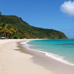 Caribbean Holidays, December Wine Tasting, A scenic December visit to Tobago with a quiet beach, turquoise sea, palm trees and lush green hills