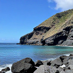 Caribbean Holidays, Dominica Adventure Holidays, Kayakers exploring calm turquoise sea along Dominica&rsquo;s rugged volcanic coastline in August