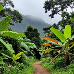 Caribbean Holidays, Dominica Adventure, Lush Dominica rainforest in January with misty mountains, tropical foliage and a clear walking trail