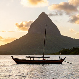 Caribbean Holidays, Dominica April Holidays, Traditional wooden boat sailing along Dominica's rugged west coast at sunset, with calm Caribbean water and green hills