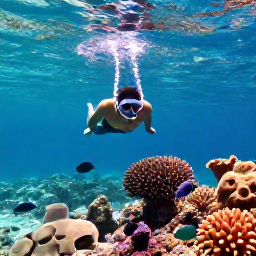 Caribbean Holidays, Dominica Beach Holidays, Visitors snorkelling above colourful coral and tropical fish at Champagne Reef in Dominica, clear turquoise water and volcanic bubbles