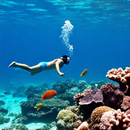 Caribbean Holidays, Dominica Beaches February, Snorkeller exploring clear coastal water at Champagne Reef, Dominica, with tropical fish, volcanic bubbles and sunlit coral formations