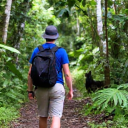 Caribbean Holidays, Dominica Birdwatching, A knowledgeable local birdwatching guide leading visitors along a shaded rainforest trail in Dominica