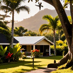 Caribbean Holidays, Dominica Birdwatching, Quiet coastal woodland and a village garden in Dominica, with hummingbirds and tropical flowers in warm January sunshine