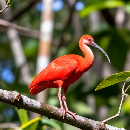 Caribbean Holidays, Dominica Birdwatching, Scarlet ibis and tropical forest birds in lush Dominica rainforest during a clear February morning
