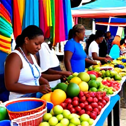 Caribbean Holidays, Dominica Culture Holidays, Colourful Roseau market with local vendors, tropical produce, handmade crafts and relaxed Caribbean atmosphere