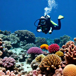 Caribbean Holidays, Dominica Diving March, A scuba diver exploring colourful coral reefs and volcanic underwater scenery off Dominica in clear tropical water