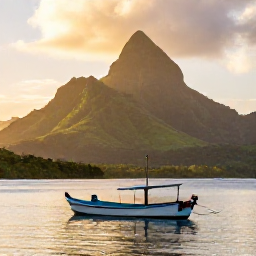 Caribbean Holidays, Dominica Fishing March, A small fishing boat on calm Caribbean water off Dominica at sunrise, with green volcanic mountains and a warm March sky