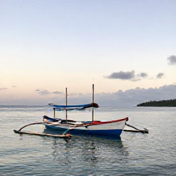 Caribbean Holidays, Dominica Fishing May, Traditional fishing boats and calm Caribbean sea off Dominica at dawn