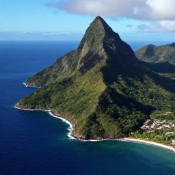 Caribbean Holidays, Dominica Holidays, Aerial view of Dominica's lush green mountains, tropical coastline and deep blue Caribbean Sea