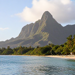 Caribbean Holidays, Dominica in January, A bright January morning on Dominica's lush rainforest coast, with calm turquoise sea, volcanic mountains and a quiet tropical beach