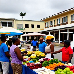 Caribbean Holidays, Dominica in June, Visitors exploring Roseau market in Dominica, colourful tropical produce, spices and handmade crafts, friendly local sellers and historic Caribbean buildings