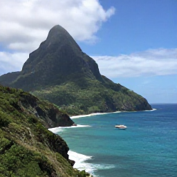 Caribbean Holidays, Dominica in March, Small boat travelling along Dominica's rugged coastline near Scotts Head, with turquoise water, green cliffs and a sunny March sky