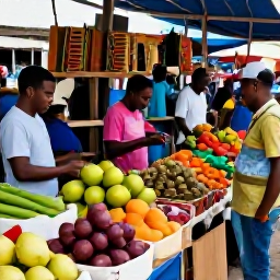 Caribbean Holidays, Dominica in March, Visitors exploring Roseau market in Dominica, colourful fruit stalls, spices, handmade crafts and friendly local traders