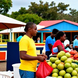 Caribbean Holidays, Dominica in May, A friendly Dominica village market with tropical fruit, local food and colourful Caribbean surroundings in May