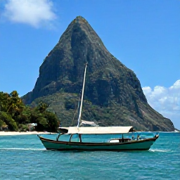Caribbean Holidays, Dominica in May, A traditional wooden boat sailing along Dominica's rugged coastline beneath a sunny sky in May