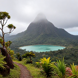Caribbean Holidays, Dominica in May, Boiling Lake and volcanic mountains in Dominica viewed from a lush hiking trail, with mist drifting across the landscape