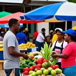 Caribbean Holidays, Dominica in May, Colourful local market in Roseau, Dominica, with fresh tropical produce, friendly vendors and visitors exploring the island in May