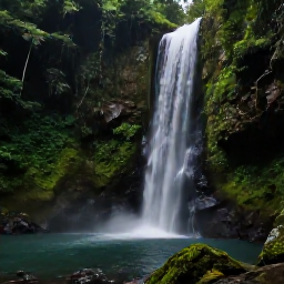 Caribbean Holidays, Dominica in October, A peaceful Dominica waterfall surrounded by dense rainforest, mossy rocks and clear water after a gentle October rain shower