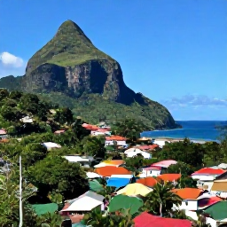 Caribbean Holidays, Dominica Instagram Spots, A picturesque view from Morne Bruce overlooking Roseau, colourful rooftops, green hills and the Caribbean Sea