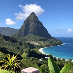 Caribbean Holidays, Dominica Instagram Spots, Scenic viewpoint across Dominica&rsquo;s lush volcanic mountains and Caribbean coastline in clear January sunshine
