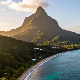 Caribbean Holidays, Dominica January Holidays, Aerial coastal view of Dominica with lush rainforest, volcanic mountains and clear Caribbean water in warm January sunshine