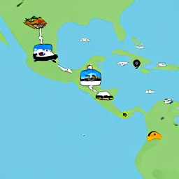 Caribbean Holidays, Dominica June Holidays, An itinerary map and travel scene representing a Caribbean multi-country holiday including Dominica, with island views and a comfortable ferry or flight connection