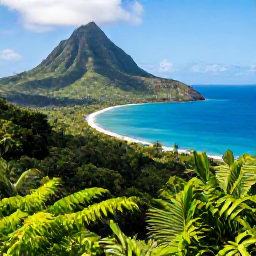 Caribbean Holidays, Dominica Multi-Country Holidays, Lush Dominica rainforest, volcanic mountains and a clear Caribbean coastline in warm September sunshine