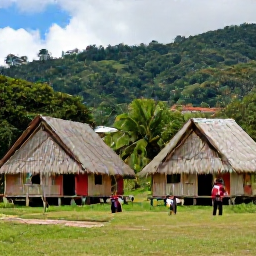 Caribbean Holidays, Dominica November Holidays, Kalinago village in Dominica with traditional crafts, wooden buildings, lush hills and residents demonstrating island heritage