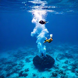 Caribbean Holidays, Dominica November, Turquoise Champagne Reef in Dominica with snorkellers above volcanic bubbles and clear tropical sea in November
