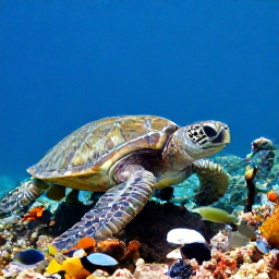 Caribbean Holidays, Dominica Scuba Diving, A green turtle, seahorse and schools of tropical fish on a vibrant reef in Dominica&rsquo;s Caribbean waters