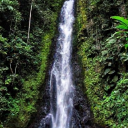 Caribbean Holidays, Dominica September Holidays, Guided hikers walking through dense Dominica rainforest towards a tumbling waterfall, with vivid green foliage