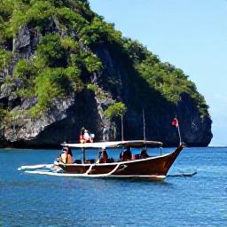 Caribbean Holidays, Dominica Tours, A traditional wooden boat travelling along Dominica&rsquo;s calm coastline in August, with green cliffs, clear blue sea and visitors enjoying a whale-watching excursion