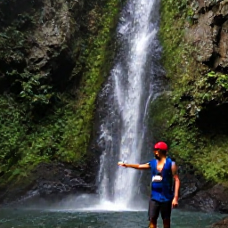 Caribbean Holidays, Dominica Tours May, Experienced local guide leading visitors through Dominica rainforest towards a waterfall in May