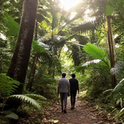 Caribbean Holidays, Dominica Tours May, Lush Dominica rainforest in May with a guided walking trail, tropical plants and soft morning light