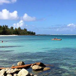 Caribbean Holidays, Dominican Adventure, Sea kayakers and snorkellers exploring a calm tropical bay with colourful fish and coral near the Dominican Republic coast
