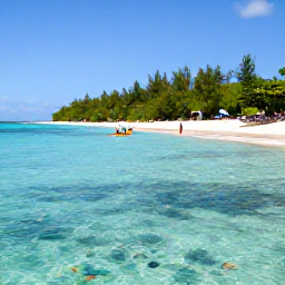 Caribbean Holidays, Dominican Adventure, Snorkellers and a sea kayak in clear turquoise water beside a Dominican Republic beach, with colourful tropical fish visible below