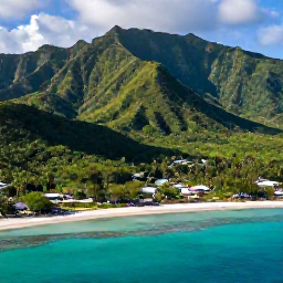 Caribbean Holidays, Dominican Adventures, Aerial view of lush Dominican Republic mountains, tropical forest and turquoise Caribbean coastline