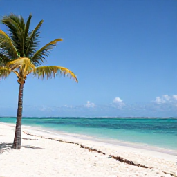 Caribbean Holidays, Dominican Beach Holidays, Wide white-sand Caribbean beach in Punta Cana, turquoise water, palm trees and a relaxed holiday atmosphere