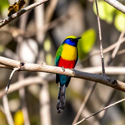 Caribbean Holidays, Dominican Birdwatching, Colourful endemic birds perched in dry forest branches in the Dominican Republic during bright March morning light